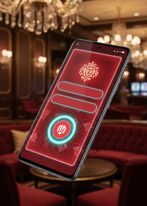 Secure Erotic Casino login interface displayed on a desktop and mobile device, showing fields for email and password entry with a prominent login button and a 'forgot password' option.