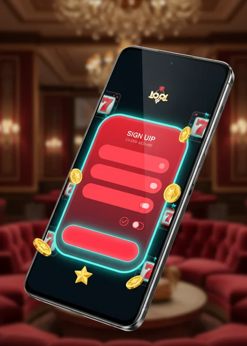 A visual representation of the Erotic Casino's 3-step registration form, highlighting the speed and simplicity of account creation.